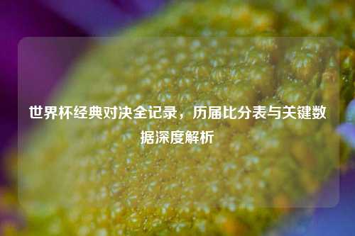 世界杯经典对决全记录，历届比分表与关键数据深度解析